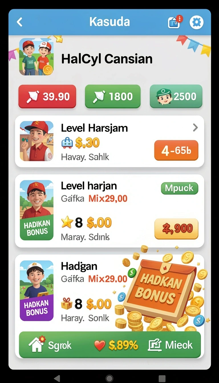 Beragam pilihan permainan menarik dalam aplikasi Aplikasi in88 Ringan untuk Android.